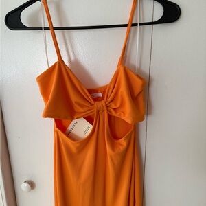 Peppermayo Tangerine Bow Dress